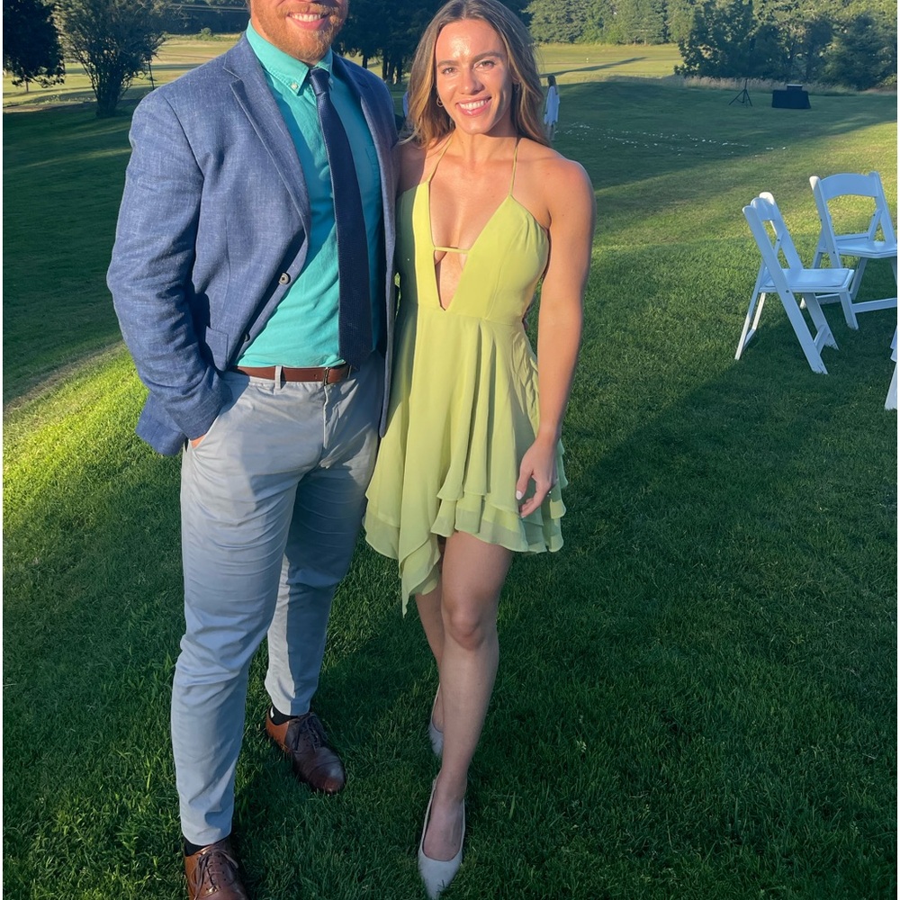 Revolve Brighton Dress Size Small Citron Green Michael Costello *dry cleaned*